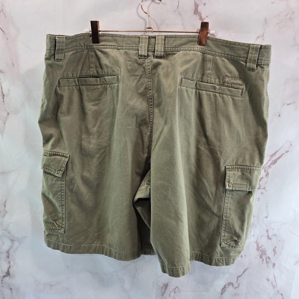 Columbia Shorts Mens XXL 2X Green Cotton Cargo Camp Ripstop